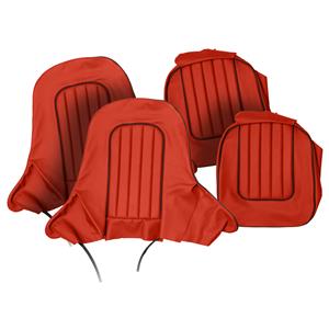 Buy Seat Cover set - front - Red/Black - leather Online