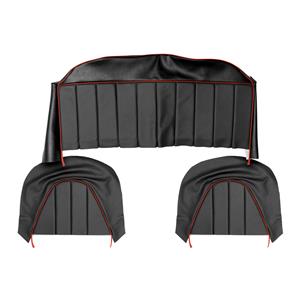 Buy Rear Seat & Backrest Cover - set - Black/Red Online