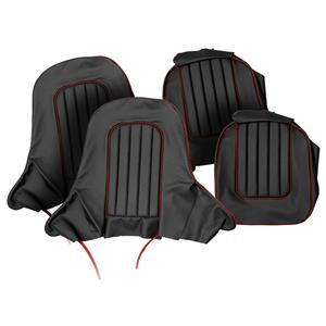 Buy Seat Cover set - front - Black/Red - leather Online