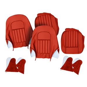 Buy Seat Cover set - front - Red/Red - leather Online