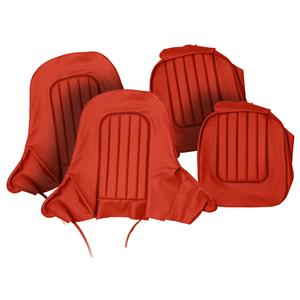 Buy Seat Cover set - front - Red/Red - leather Online