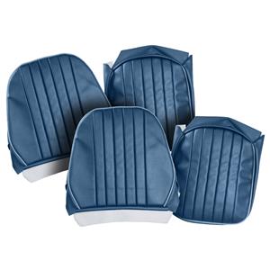 Buy Seat Covers - Blue/Light Blue - Pair - Leather Online