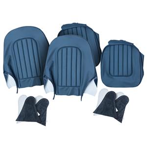 Buy Seat Cover set - front - Blue/Blue - leather Online