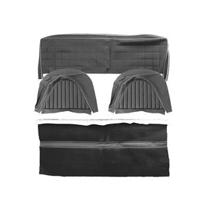 Buy Rear Seat & Backrest Cover - set - Black/Silver - vinyl Online