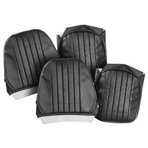 Buy Seat Covers - Black/Black - Pair - Leather Online