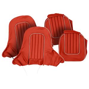 Buy Seat Cover set - front - Red/White - leather Online