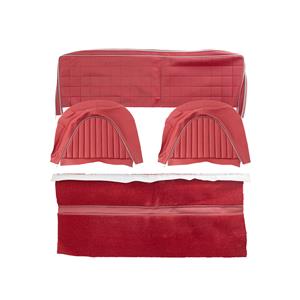 Buy Rear Seat & Backrest Cover - set - Red/Silver - vinyl Online