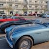 Conclave Day 1 - Line of Austin Healeys parked at the Blue Harbor conference cen