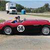 Conclave Day 3 - Rebecca Kemsley sitting in Ken Sierszan's Austin Healey 100M