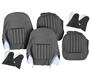 Seat Cover set - front - Black/Silver - vinyl