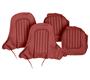 Seat Cover set - front - Red/Red - leather