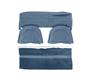 Rear Seat & Backrest Cover - set - Blue/Silver - vinyl