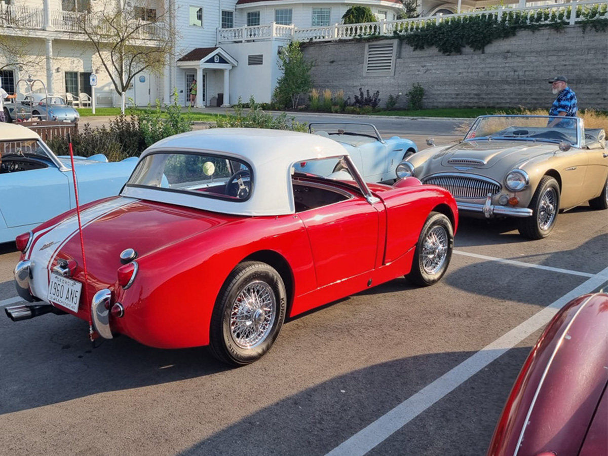 More Austin Healeys and Sprite cars parked at Conclave 24 event in the US