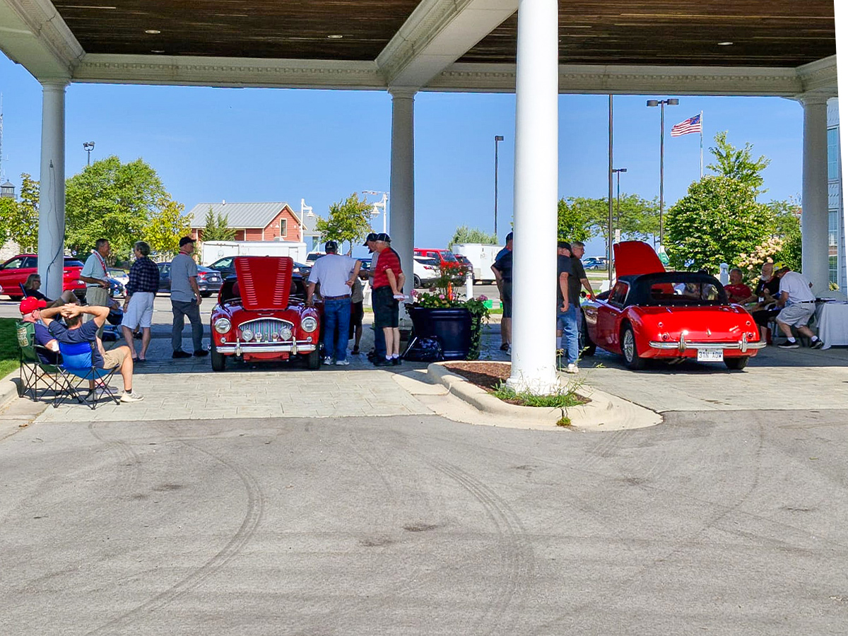 More Austin Healeys parked at Conclave 24 event for Concours judging