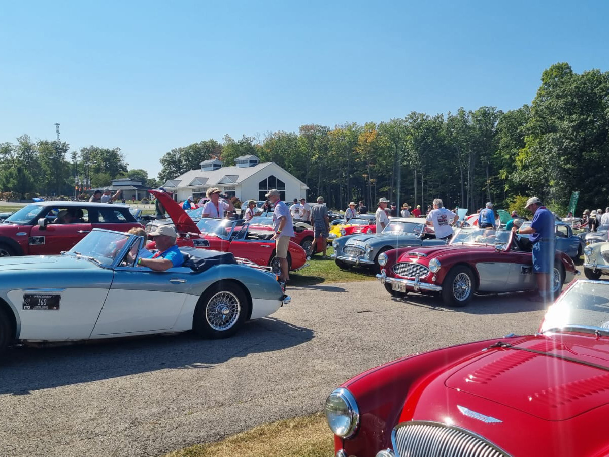 Conclave 24 - Road America Day - Austin Healey line-up