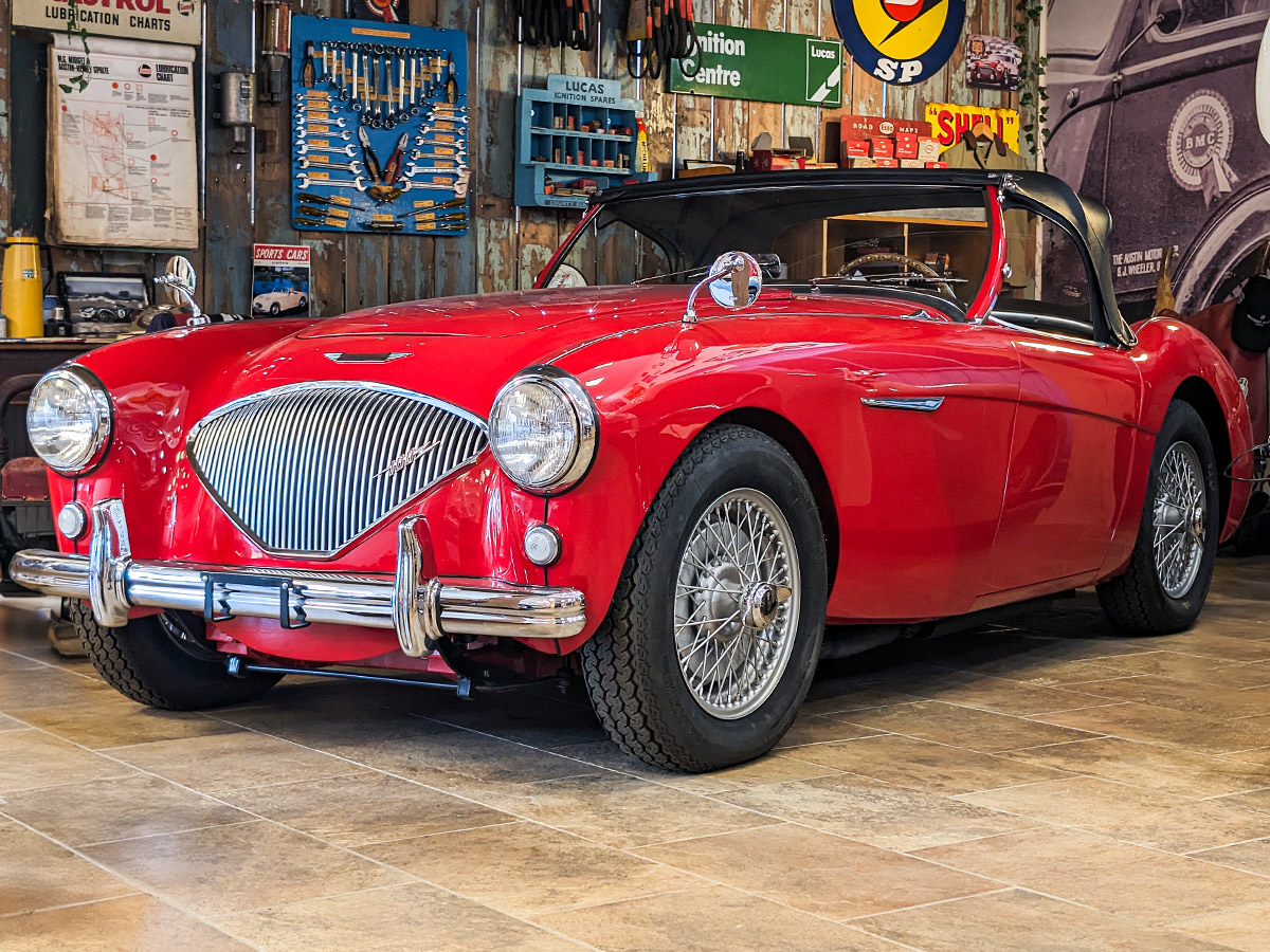 Austin Healey BN1 in A H Spares showroom