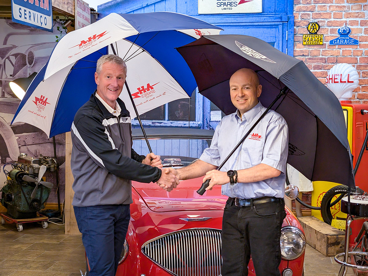 Steve Norton and Jon Hill at A H Spares showroom