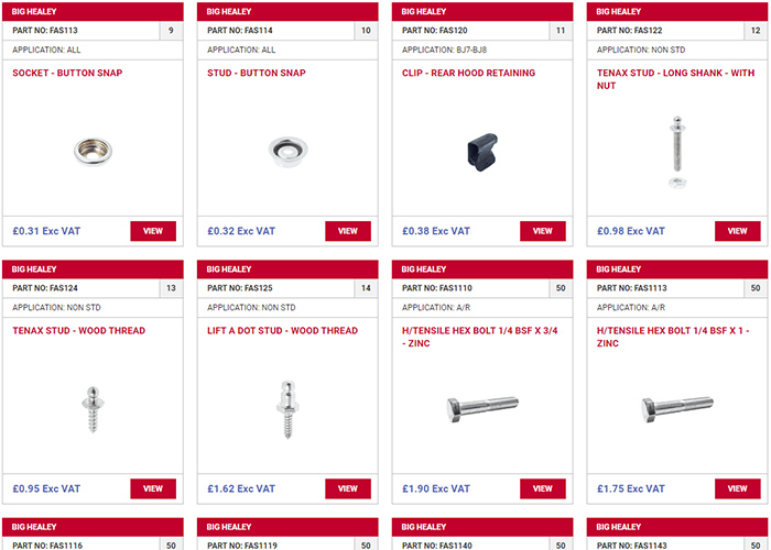 New fasteners section