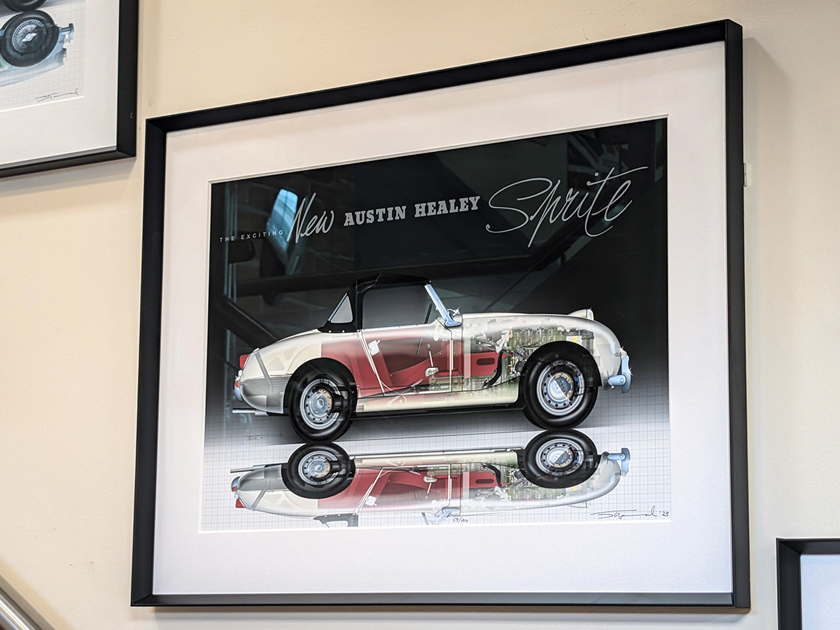 Print of our Austin Healey Sprite MK1 Frogeye