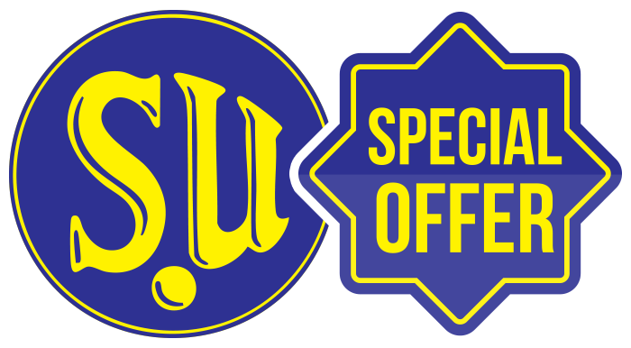 SU logo with Special Offer tag in SU brand colours