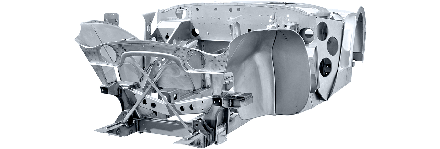 Austin Healey complete inner body shell assembly made by A H Panels.