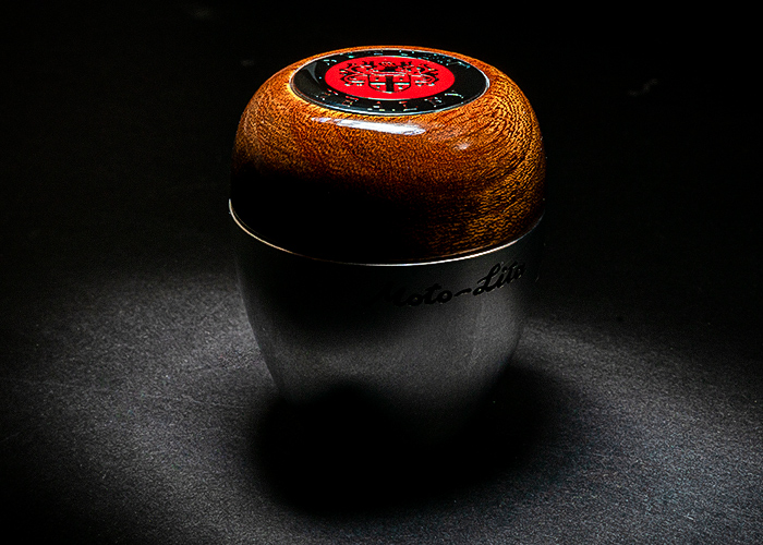 Moto-Lita gear knob  with dark background