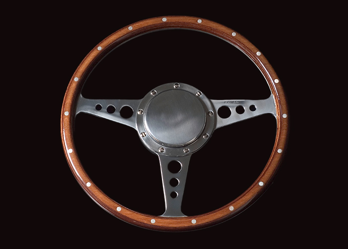 Motor-Lita steering wheel on black background