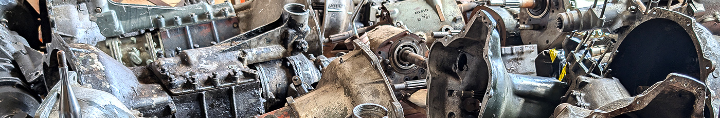 Second-hand Austin Healey parts including complete gearboxes